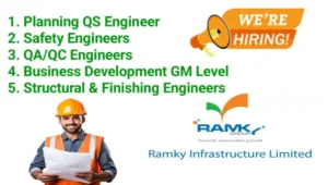 Ramky Infrastructure Ltd Urgent Hiring 2024
