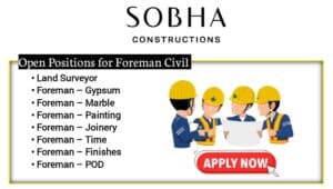 Sobha Constructions Career Opportunities 2024