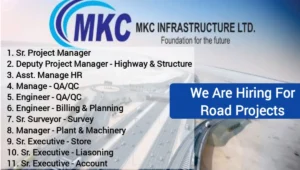 MKC Infrastructure Ltd Job Vacancy July 2024