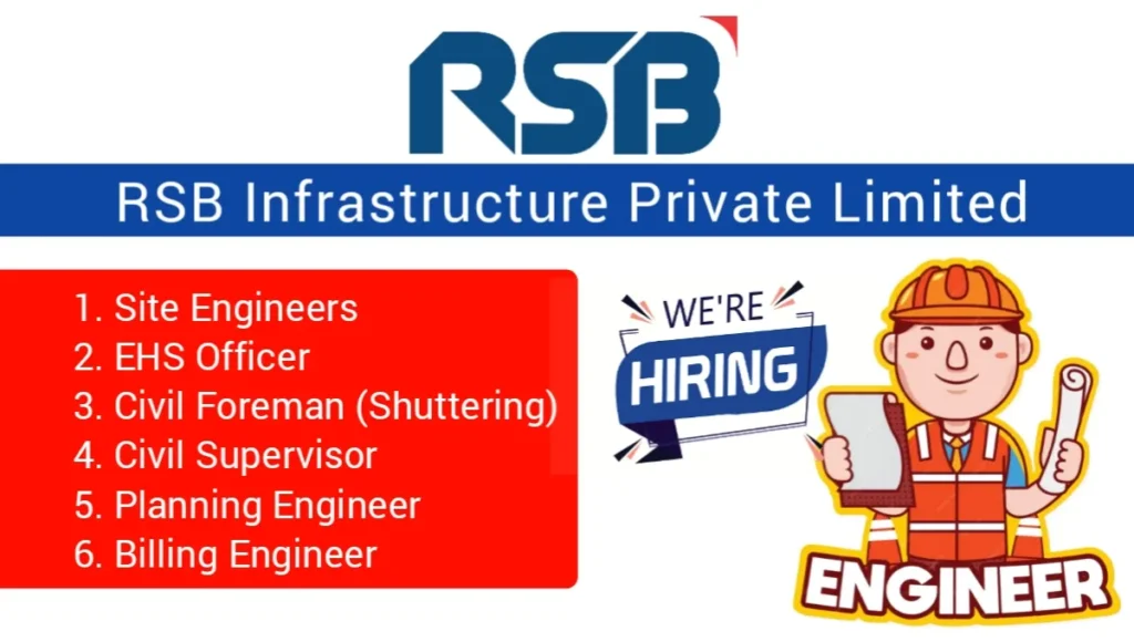 RSB Infrastructure Pvt Ltd Hiring 2024