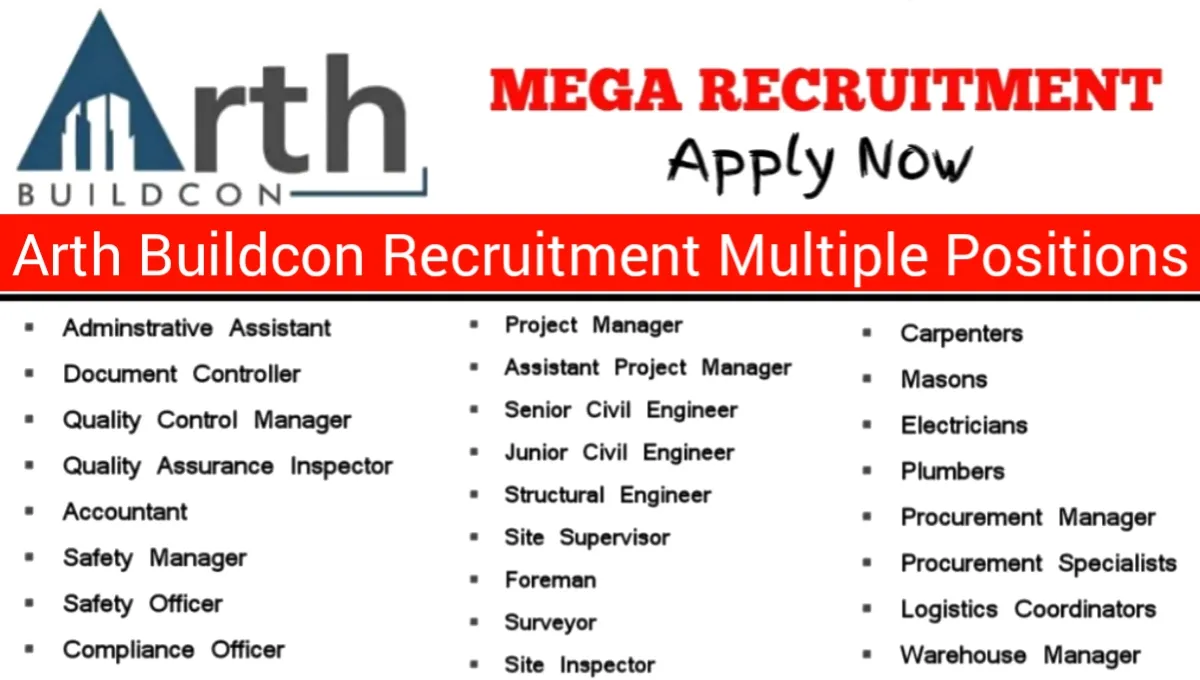 Arth Buildcon Recruitment 2024