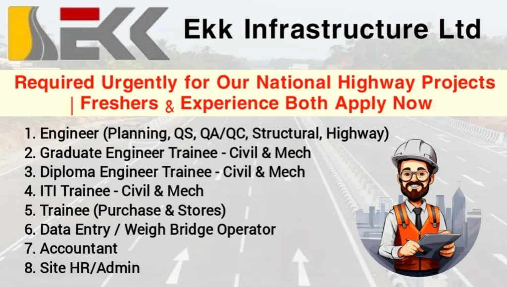 Ekk Infrastructure Ltd Required Urgently