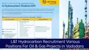 L&T Energy Hydrocarbon Walk-In For Exciting Opportunities in Hydrocarbon -Onshore EPC