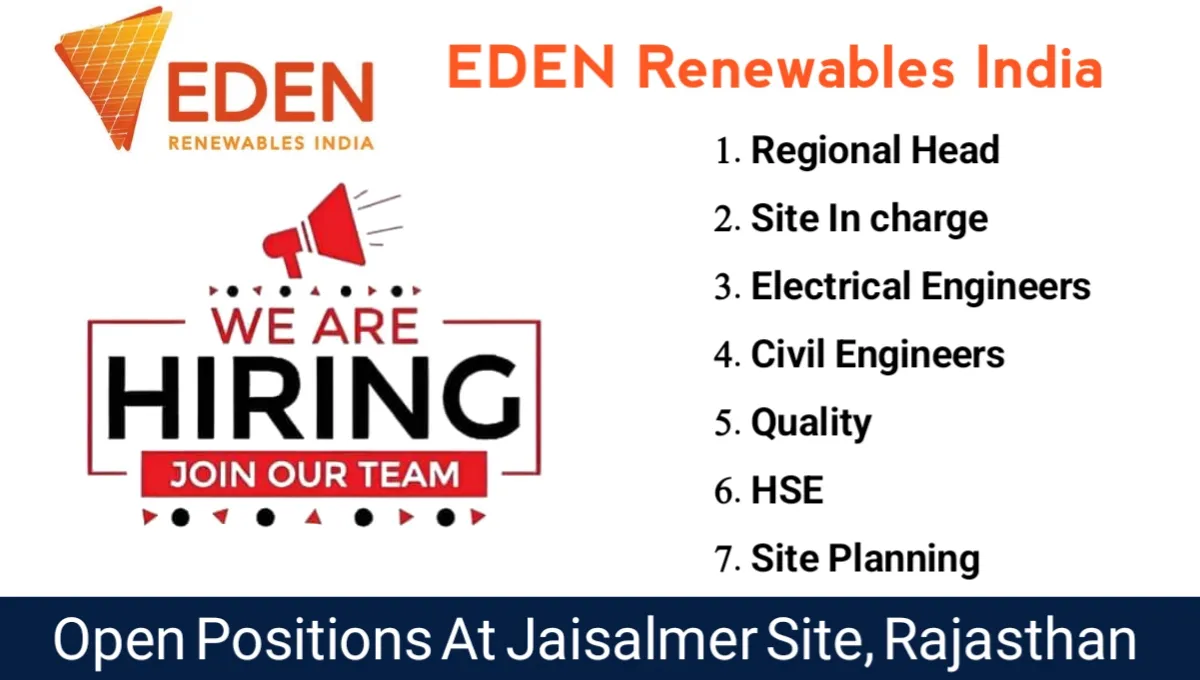 EDEN Renewables India Hiring 2024