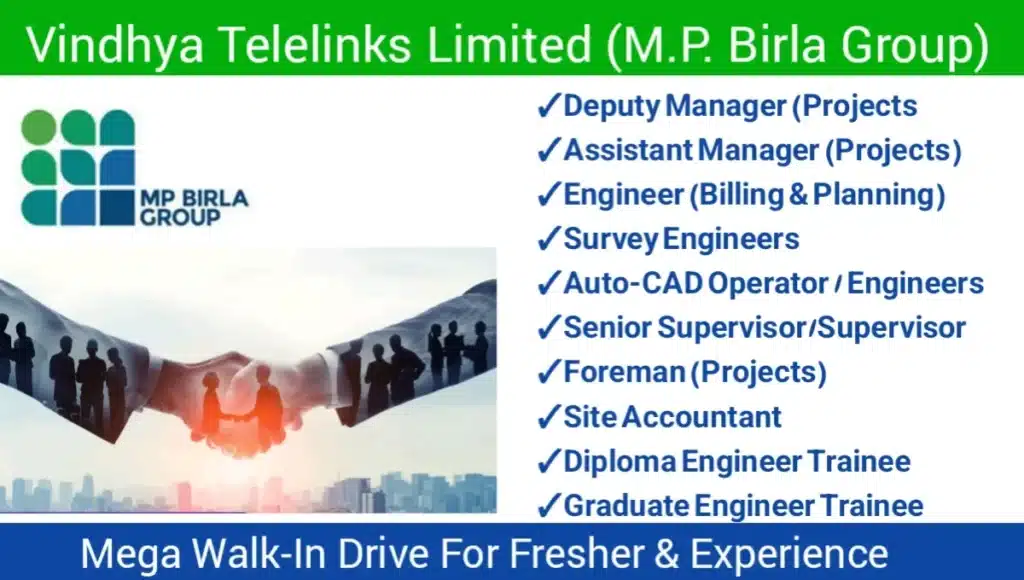 Vindhya Telelinks Ltd (M.P. Biral Group) Mega Walk-In Interview 2024