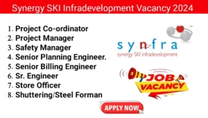 Synergy SKI Infra development Vacancy 2024