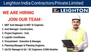 Leighton India Contractors Pvt Ltd Hiring 2024