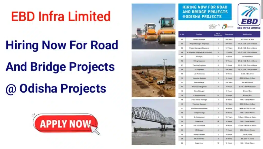 EBD Infra Limited Recruitment