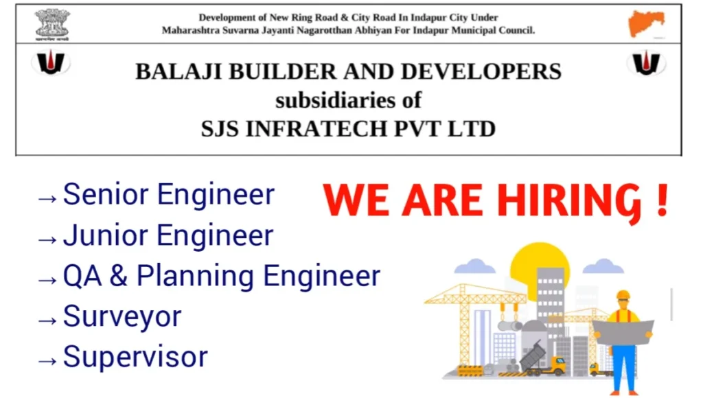 Balaji Builders And Developers Hiring