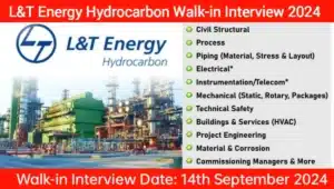 L&T Energy Hydrocarbon Walk-In Interview