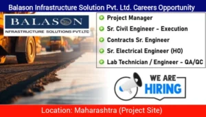 Balason Infrastructure Solution Pvt Ltd Job Vacancy