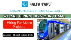 Job Vacancy Metro Project Bhopal