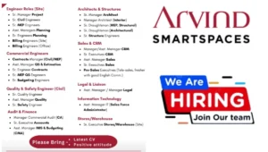 Arvind Smartspaces Limited Mega Walk-In Interview