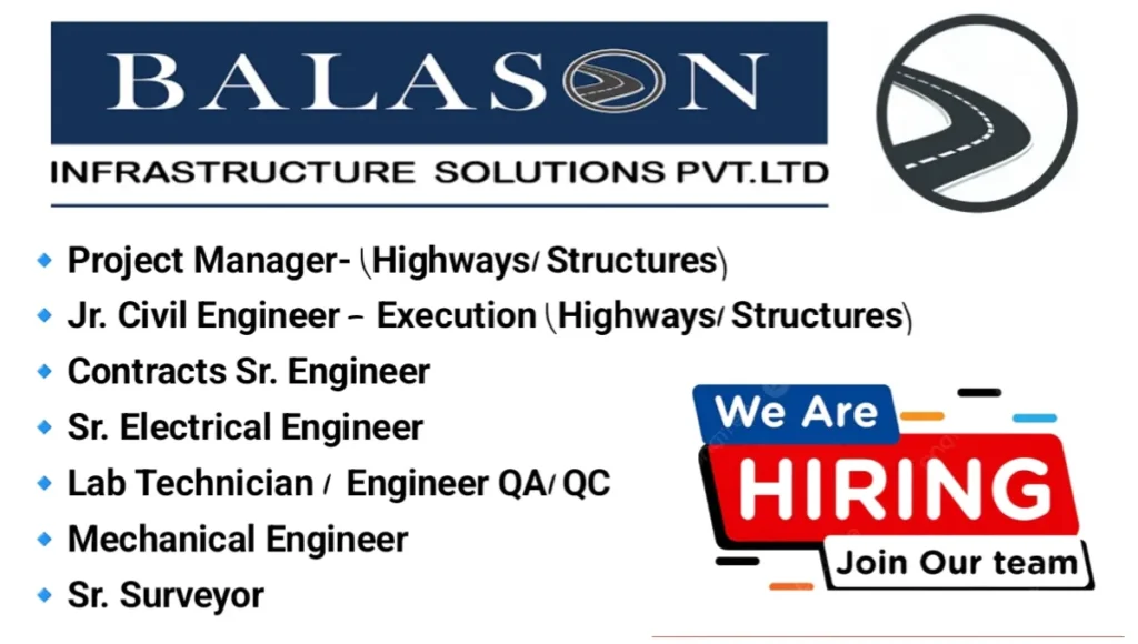 Balason Infrastructure Solution Pvt Ltd Hiring