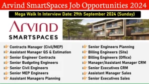 Arvind Smartspaces Job Vacancy 2024