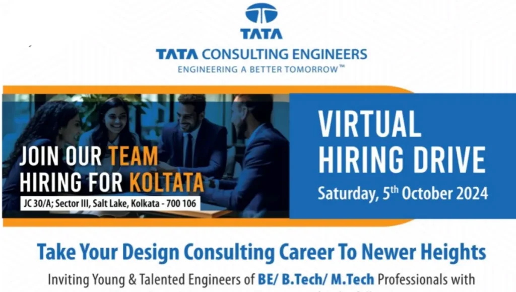 Tata Consulting Engineers Ltd Walk-In Interview 2024