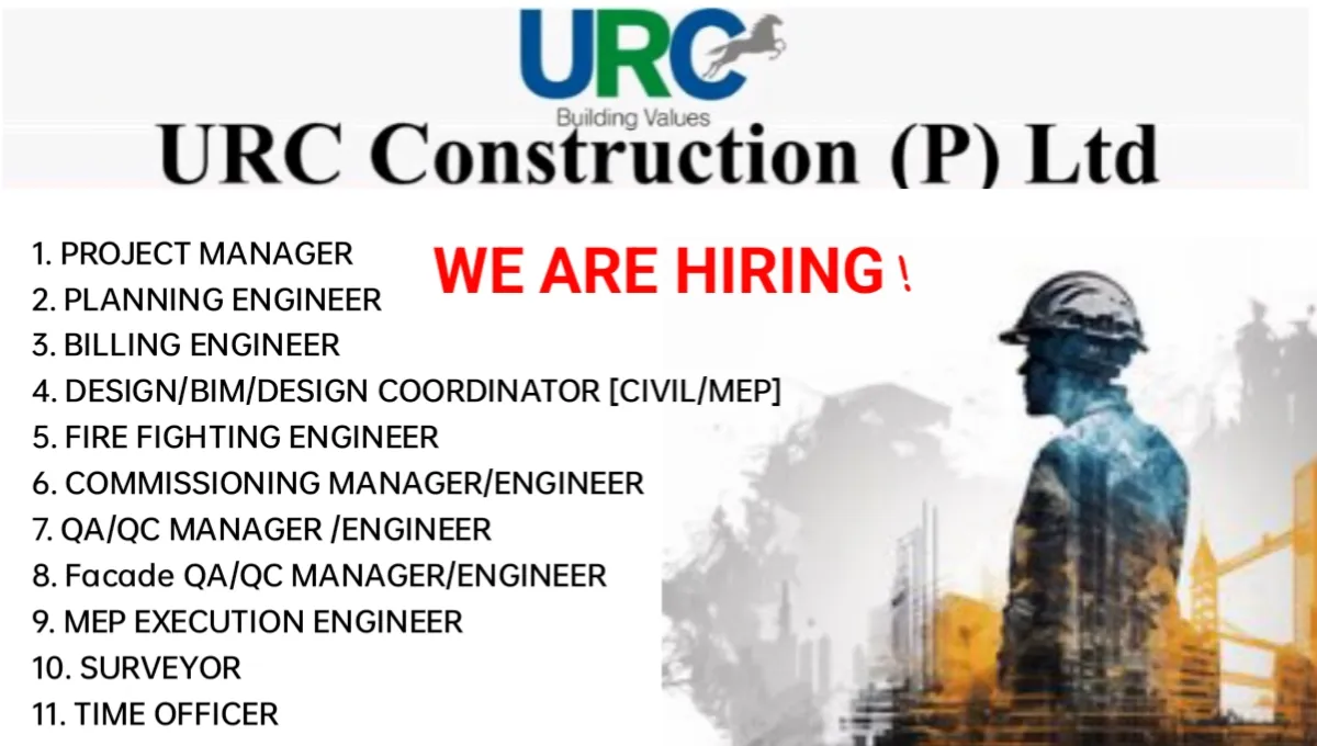 URC Construction Pvt Ltd Recruitment Drive 2024