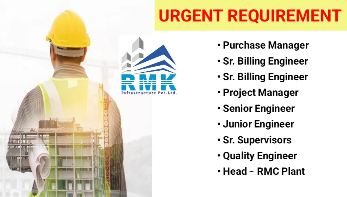 RMK Infrastructure Pvt Ltd Hiring 2024