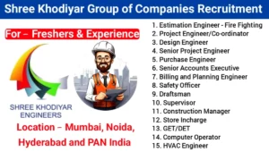 Shree Khodiyar Group Of Companies Job Vacancy