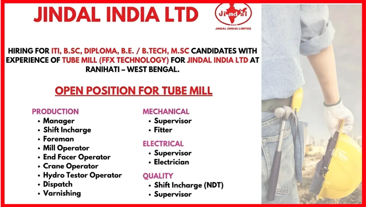 Exciting Job Opportunities at Jindal India Ltd