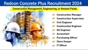 Redcon Construction & Concrete Plus Job Vacancy