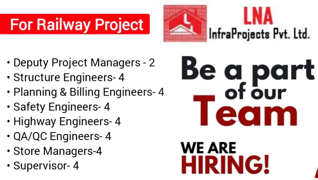 LNA Infraprojects Pvt Ltd Vacancy