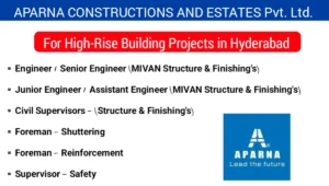 Aparna Constructions Job Vacancy