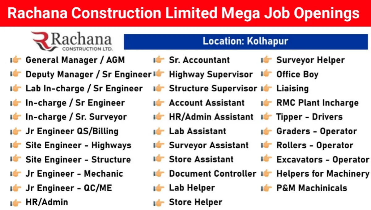 Rachana Construction Limited Careers