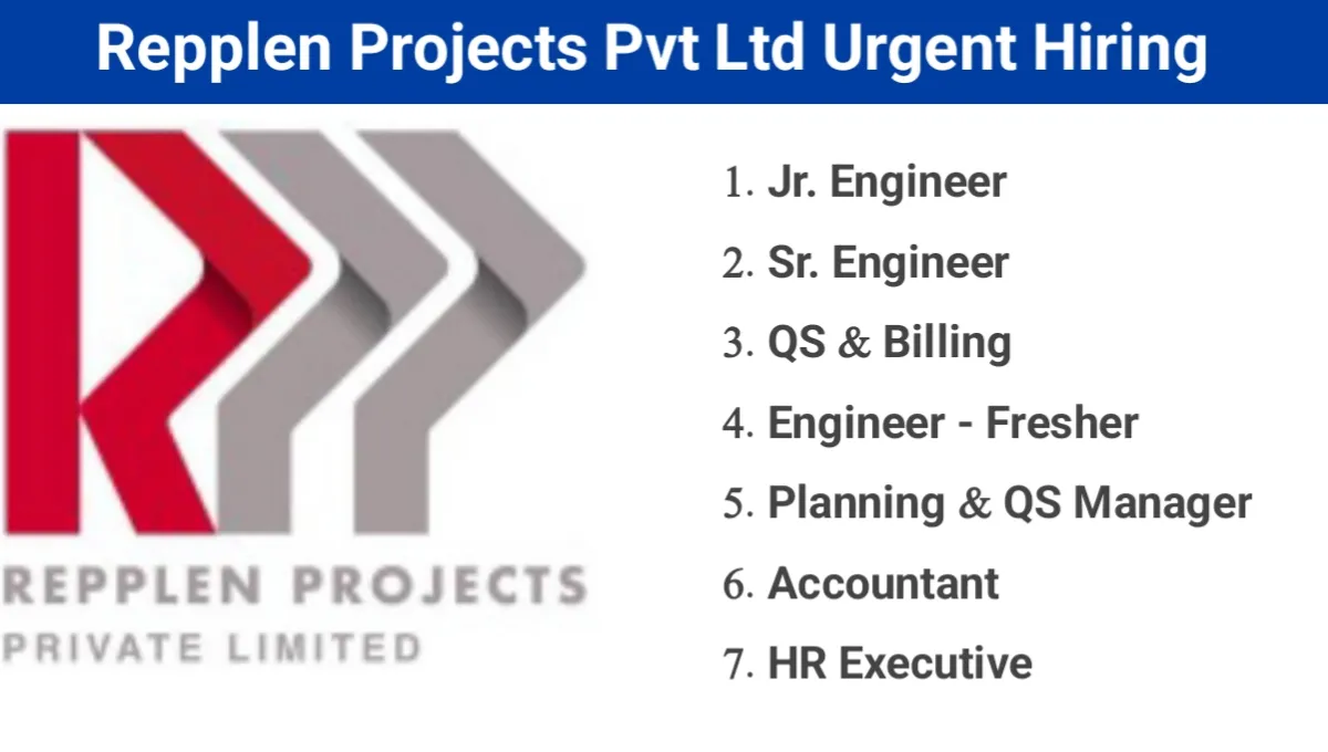 Repplen Projects Pvt Ltd Hiring