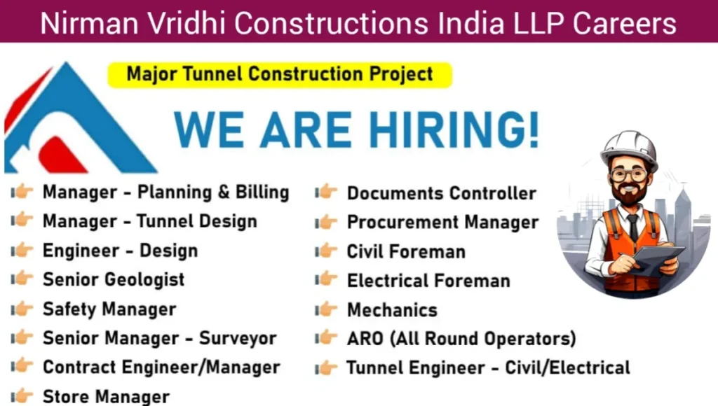 Nirman Vridhi Constructions India LLP Vacancy