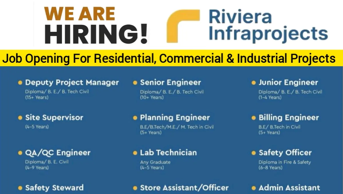 Riviera Infraprojects Walk-In Interview Jamnagar