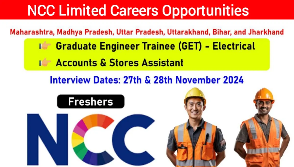 NCC Limited Recruitment