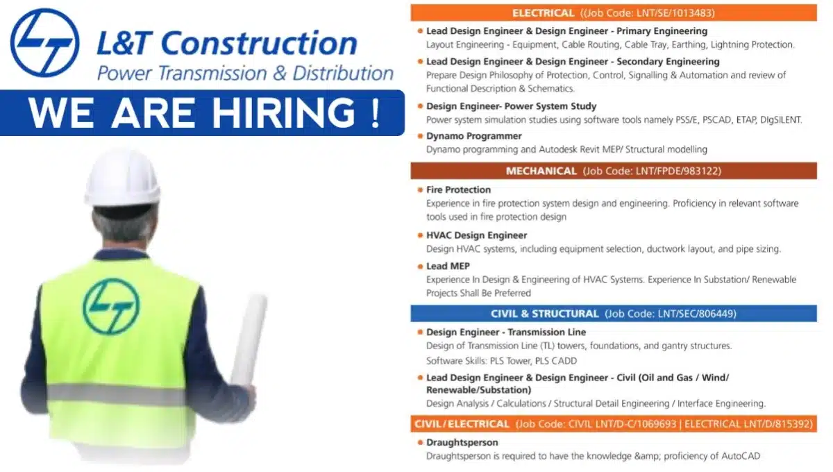 L&T Construction Walk-In Interview