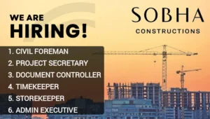 Sobha Constructions Job Vacancy