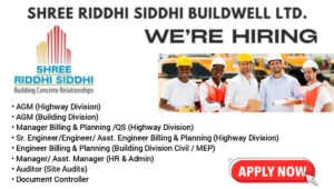 Shree Riddhi Siddhi Buildewell Ltd Walk-In Interview