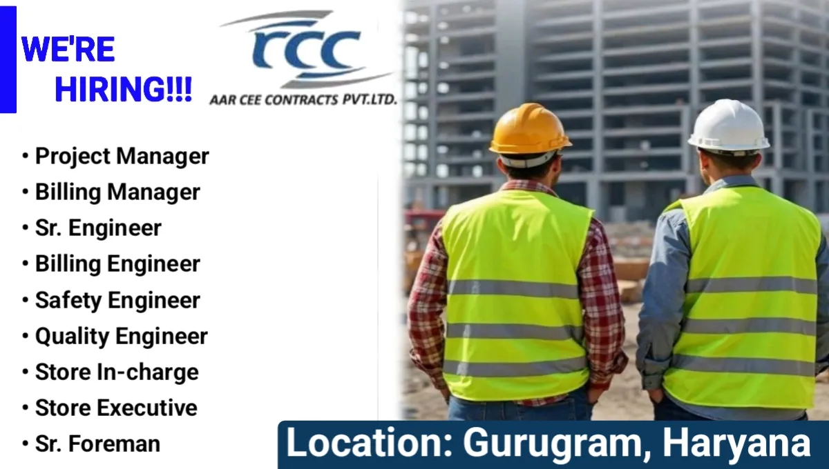 AAR CEE Contracts Pvt Ltd Hiring