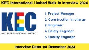 KEC International Ltd Walk-In Interview