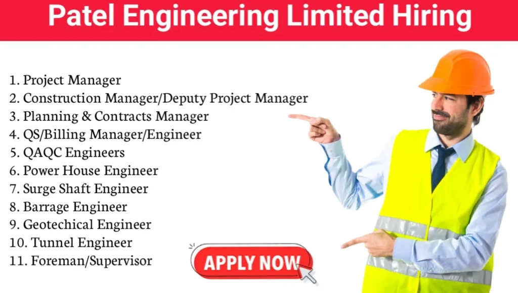 Patel Engineering Ltd Vacancy