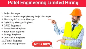 Patel Engineering Ltd Vacancy