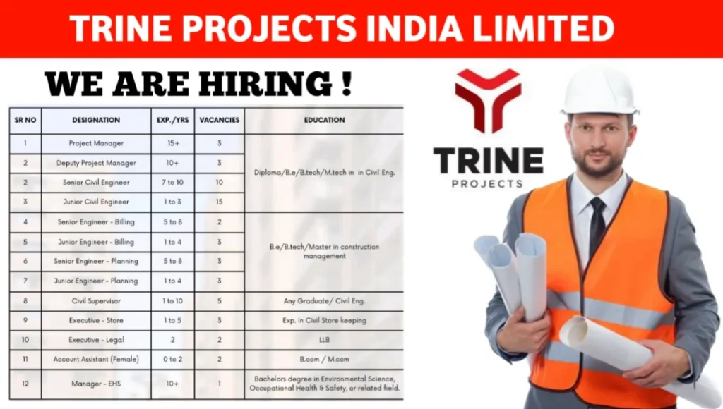 Trine Project India Pvt Ltd Vacancy