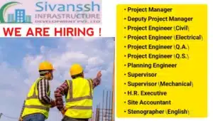 Sivanssh Infrastructure Development Pvt Ltd Vacancy