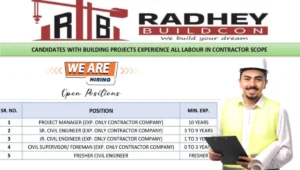 Radhey Buildcon Job Vacancy