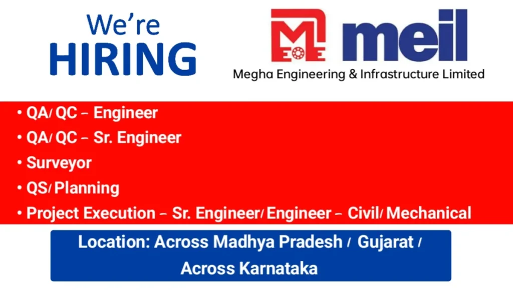 MEIL Recruitment For Civil Engineers