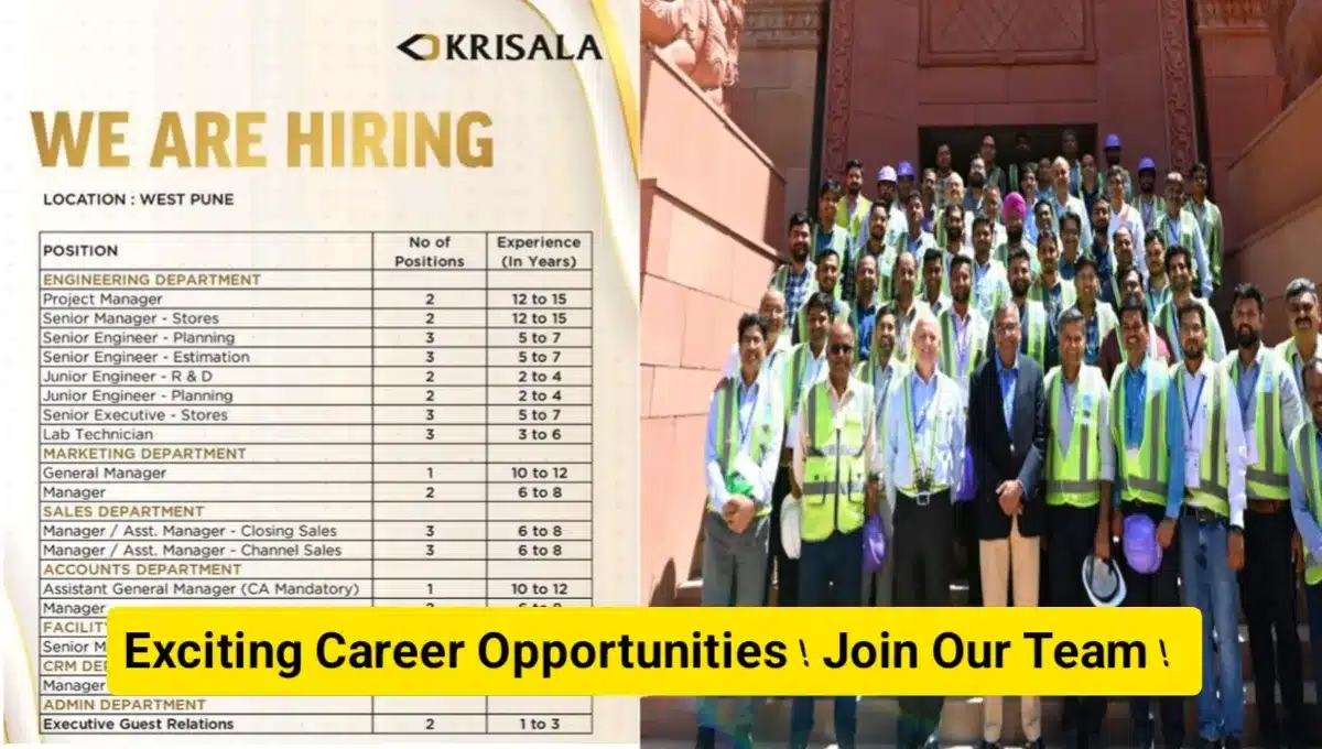 Krisala Developers Job Vacancy