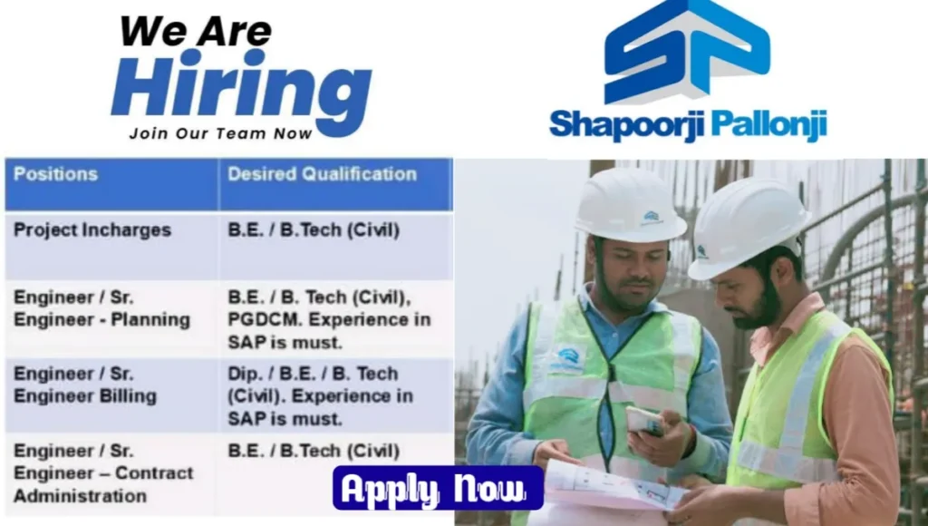 Shapoorji Pallonji Recruitment 2025