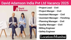 David Adamson India Pvt Ltd Hiring 2025