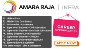 Amara Raja Infra Pvt Ltd Recruitment 2025