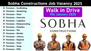 Sobha Constructions Job Vacancy