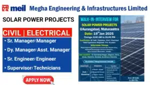 Walk-In at Megha Engineering & Infrastructure Ltd