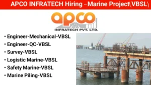 Apco Infratech Hiring - Marine Project